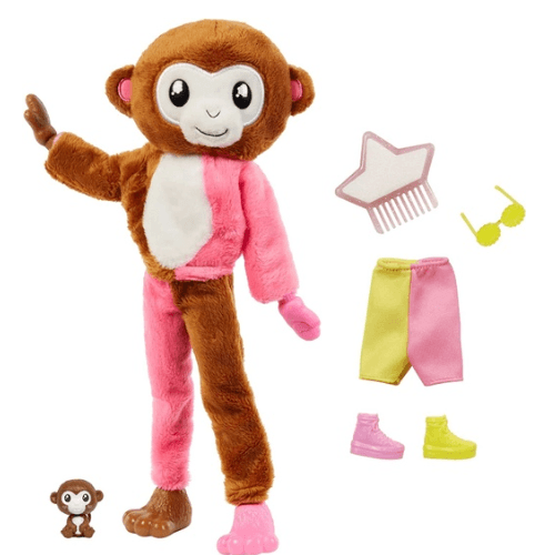 Barbie Cutie Reveal Barbie Jungle Friends Series Monkey - 922862