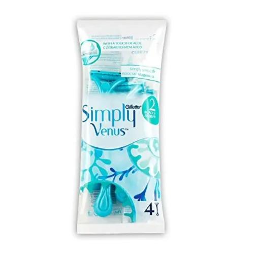 Gillette Simply Venus 2 Blade Razors With Aloe 4 Per Pack