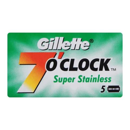 Gillette 7 O'Clock Super Stainless Razor Blades 5 Per Pack