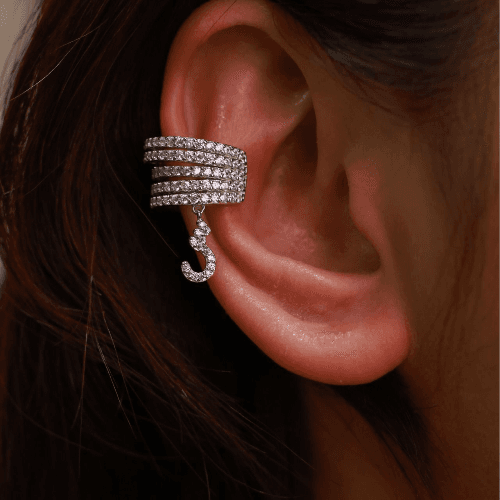 Sterling Ear cuff Letter  س Special (one piece/ right ear)