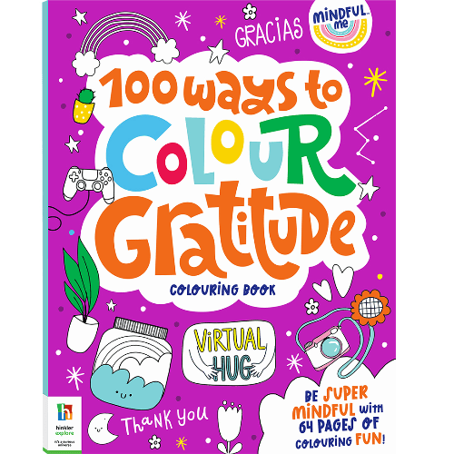 Hinkler 100 Ways to Colour Gratitude Mindful Me Colouring Book