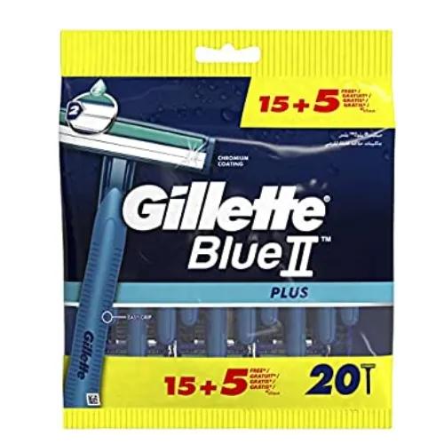 Gillette Blue Ii Plus Razors 15 + 5 Free 20 Per Pack