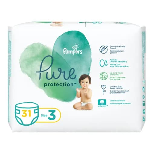 Pampers S3 Pure Diapers 31Pcs Special Offer 20%