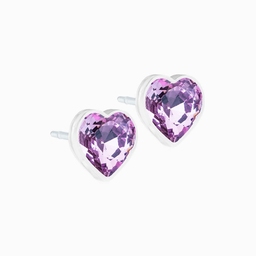 Blomdahl Heart Earring (Light Amethyst)