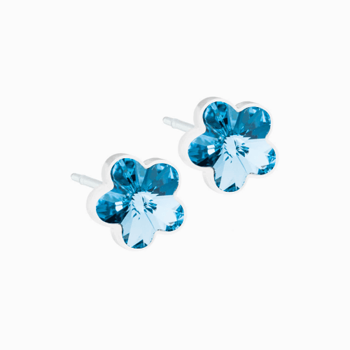 Blomdahl Flower Earring (Aquamarine)