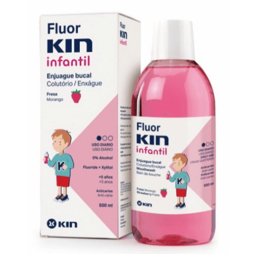 Kin Flour Strawberry Mouthwash (5+ Years) - 500Ml