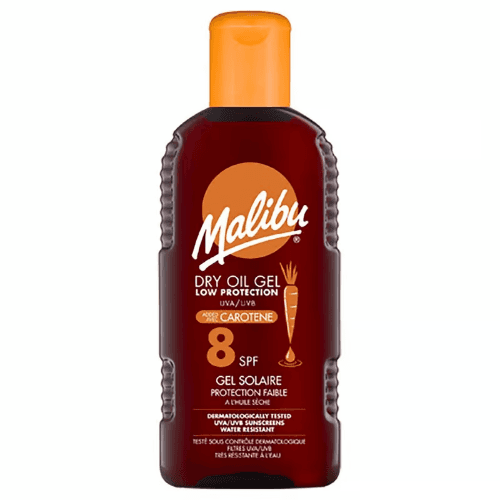 Malibu 8Spf Dry Oil Gel With Carotene - 200Ml