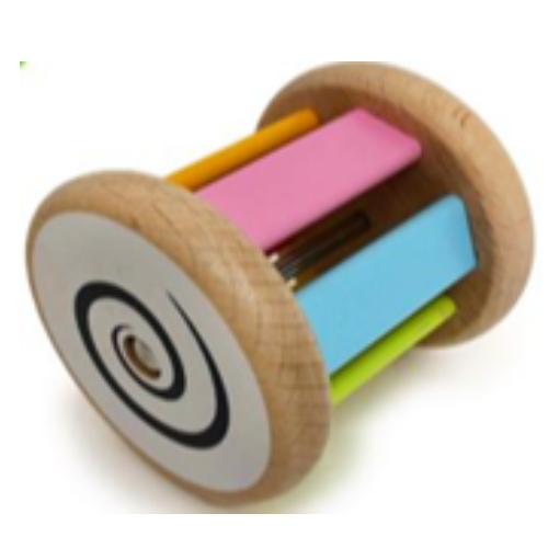 Wooden Jingle & Roll Rattle