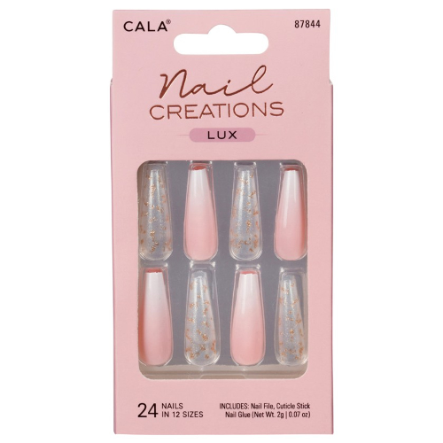 Cala Nail Creations Lux Long Coffin Ombre Nails - 24 Pcs