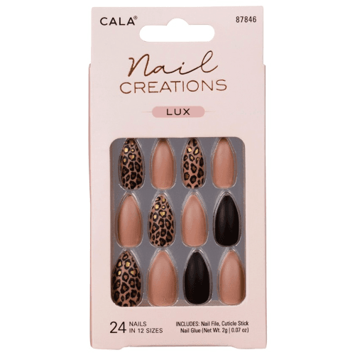 Cala Nail Creations Lux Stilleto Cheetah Nails - 24 Pcs