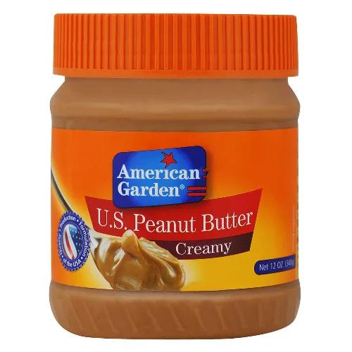 American Garden Creamy Peanut Butter - Artificial Colors Free, Artificial Flavors Free, Preservatives Free 340 Gr