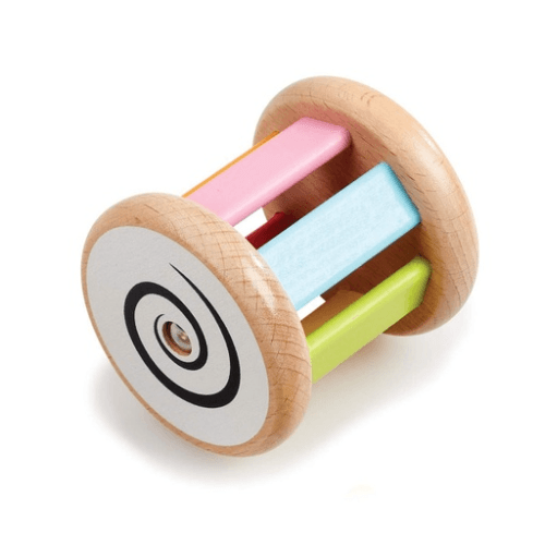 Wooden Jingle & Roll Rattle