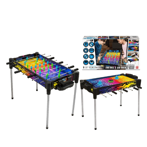 2-In-1 Reversible Football And Air Hockey Table Neon - 921968