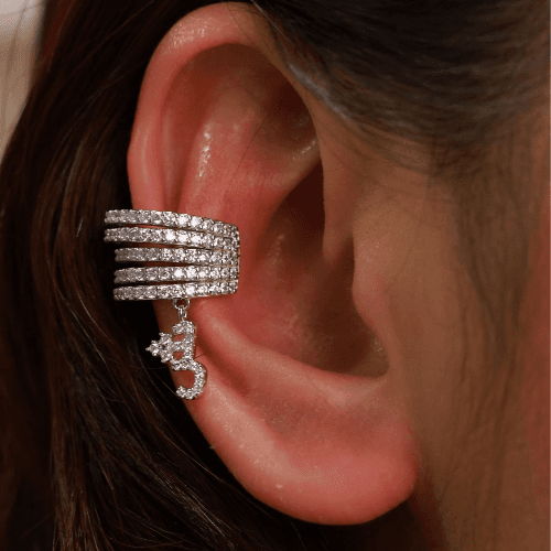 Sterling Ear cuff Letter ش (one piece/ right ear)