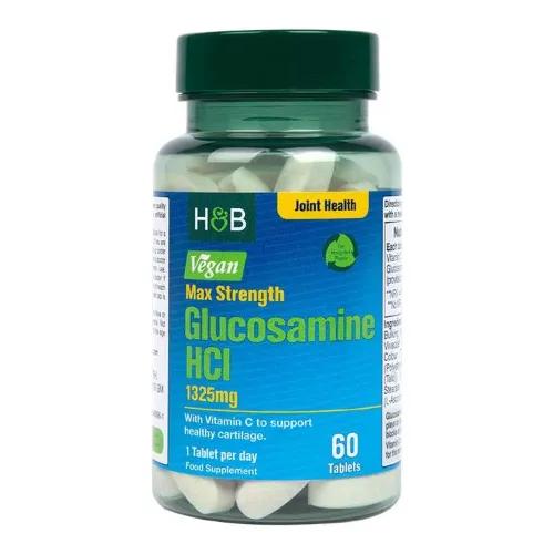 H&B Vegan Max Strength Glucosamine Hci 1325 Mg 60 Tablets