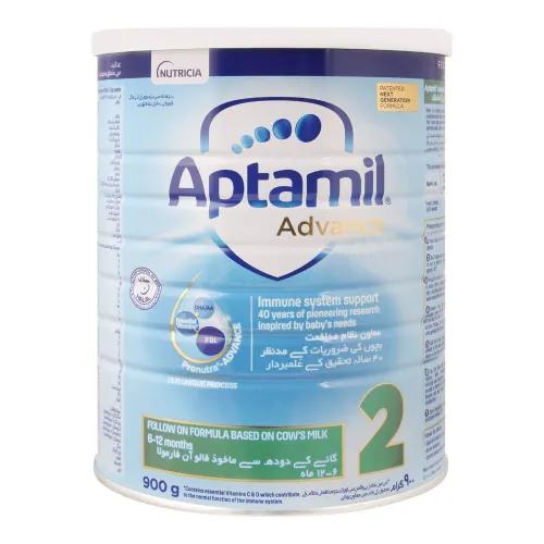 Aptamil Advance Follow On Milk Formula With Immune System Support Stage 2 (6-12 Months) - Artificial Colors Free 900 Gr