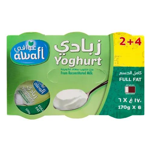 Awafi Fresh Full Fat Yogurt (2+4 Free) 6 X 170 Gr