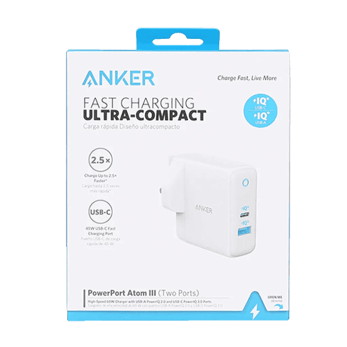 Anker Powerport Atom Iii(Two Ports) White