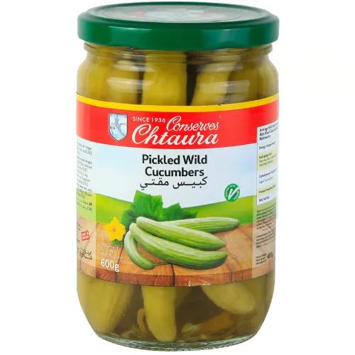 Conserves Chtaura Pickled Wild Cucumbers - Vegan, Gluten Free 600 Gr