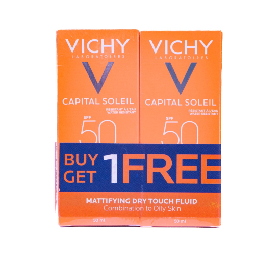 Vichy Capital Soleil Spf50 Mattifying Dry Touch Fluid (Offer Pack)