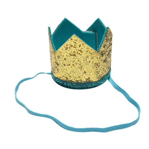 Green Birthday Golden Crown -Glitter