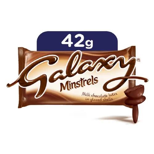 Galaxy Minstrels Milk Chocolate Bites In Glazed Shells 42G