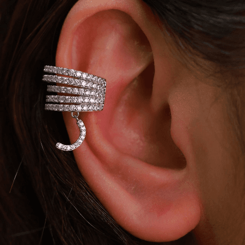 Sterling Ear cuff Letter  ز (one piece/ right ear)