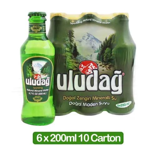 Uludag Sparkling Natural Mineral Water 6X200Ml, 10 Carton