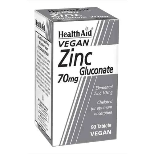 Health Aid Zinc Gluconate 70 Mg 90tabg