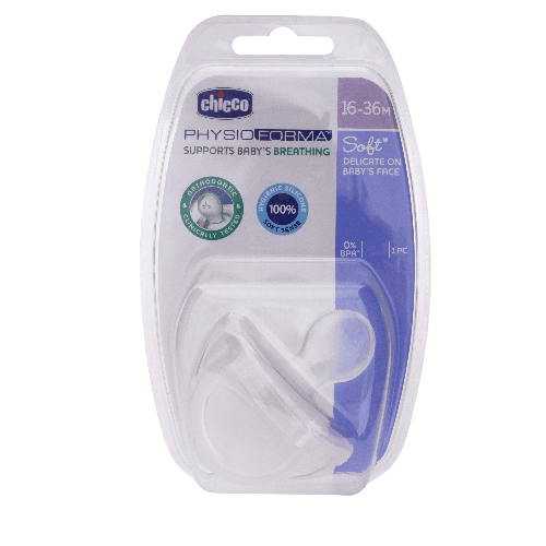 CHICCO PHYSIO SOFT SILICONE SOOTHER 16-36M  1PCS