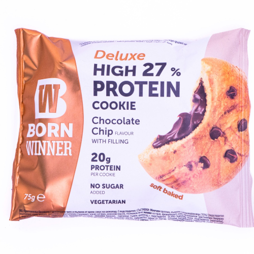 Born Winner Deluxe High Protein Cookie Chocolate Chip - 75Gm