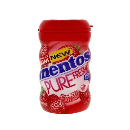 Mentos Pure Fresh Chewing Gum Strawberry Flavor Sugar Free 14 Per Pack