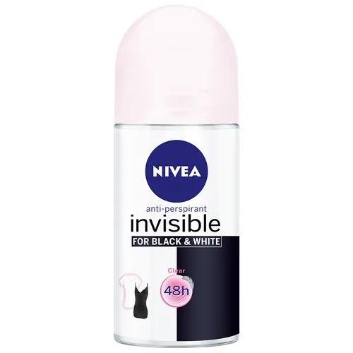 Nivea Deodorant Female Invisible Black & White Clean Roll-On Deodorant 50 Ml