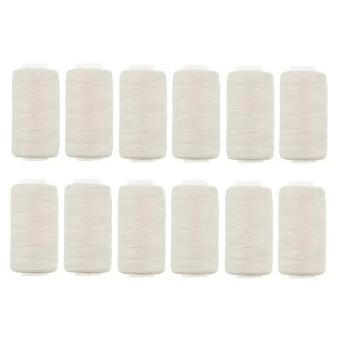 Sewing Thread White 12Pcs