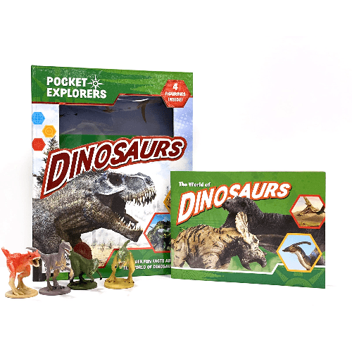 Phidal Dinosaurs Pocket Explorers with 4 Figurines and Fact Book