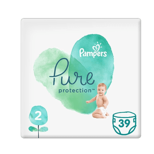 Pampers Pure Diapers 2 (4-8)Kg 39'S