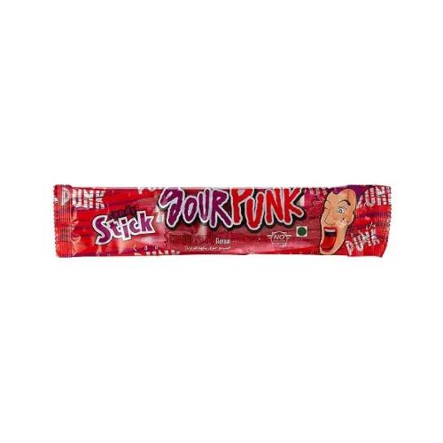 Sour Punk Candy Sticks Strawberry Flavor 50 Gr