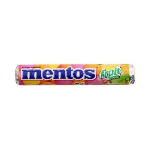 Mentos Chewy Dragees Fruit Flavor 11 Per Pack