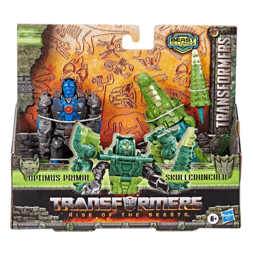 Transformers Rise Of The Beast Alliance Combiners 2 Pack Optimus Primal And Skullcruncher 7inch Action Figure