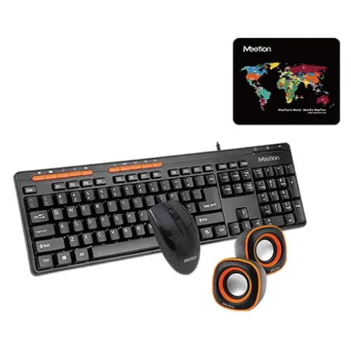 Meetion C105 3 In 1 Standard Keyboard, Mouse And Speaker Combo Set