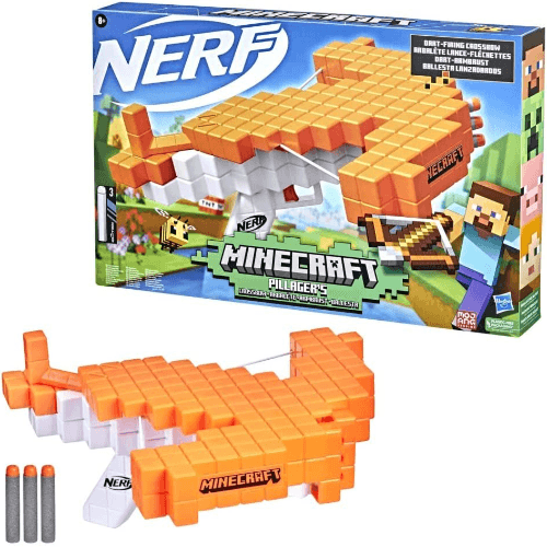 Nerf Minecraft Pillager's Crossbow Dart-Blasting Crossbow