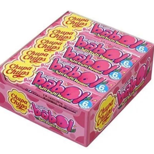 Chupa Chups Mega Big Babol Soft Bubble Gum Tutti Frutti Flavor 6 Per Pack