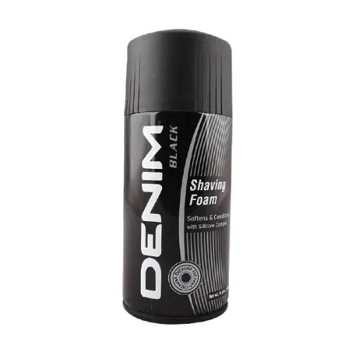 Denim Shaving Foam Black Softens & Conditions With Silicone Complex 300 Ml