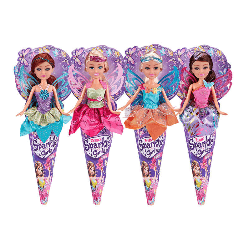 Sparkle Girlz 10.5inch Fairy Cone Princess & Unicorn Dolls Set (Sold Separately Subject to Availability)