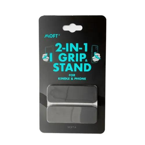 Moft A 2-In-1 Grip & Stand For Phone And Kindle - Black - أكسسوارات