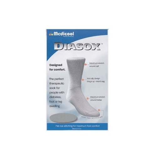 Medicool Diasox S Wht  M 4 1/2- 6 1/2 - W 5-7