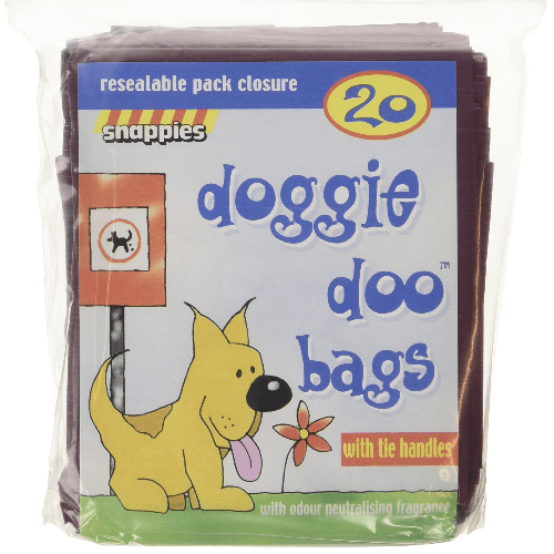 Snappies Tie Handle Doggie Doo Bags 20Pcs