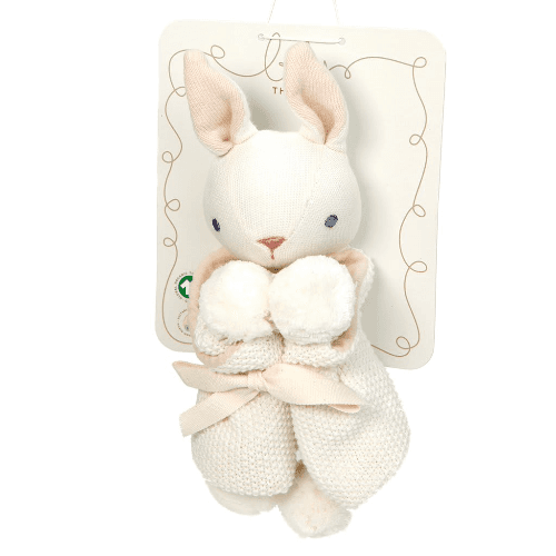 ThreadBear Design Baby Threads Cream Bunny Comforter