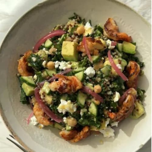 Shrimp Quinoa Salad with Honey Dijon Dressing