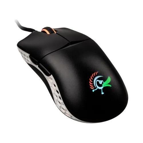 Ducky Feather Black & White Wired Gaming Mouse - Kailh - فأرة